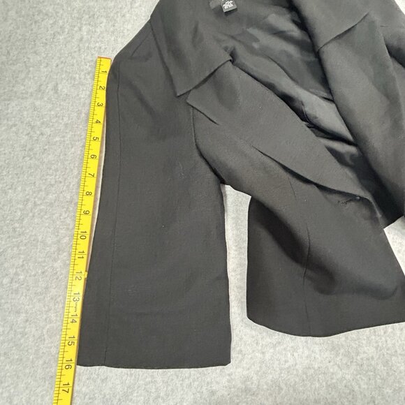 ALFANI Blazer Womens 6P Black Linen Rayon Single Button 3/4 Raglan Sleeve - Picture 7 of 7